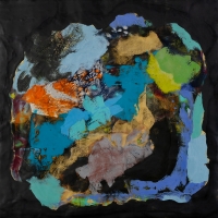 (SOLD)ABSTRACT (2024) . Encaustic / 30" x 30"