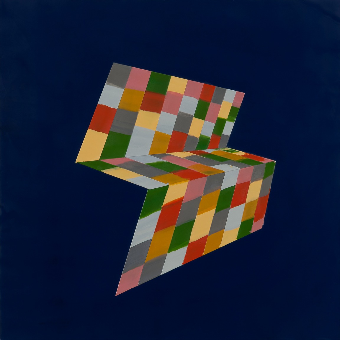 FOLDING (2020)  Encaustic / 16" x 16"