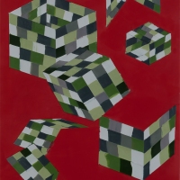 SOLD - QUANTA 7 (2020) Encaustic / 11" x 14"